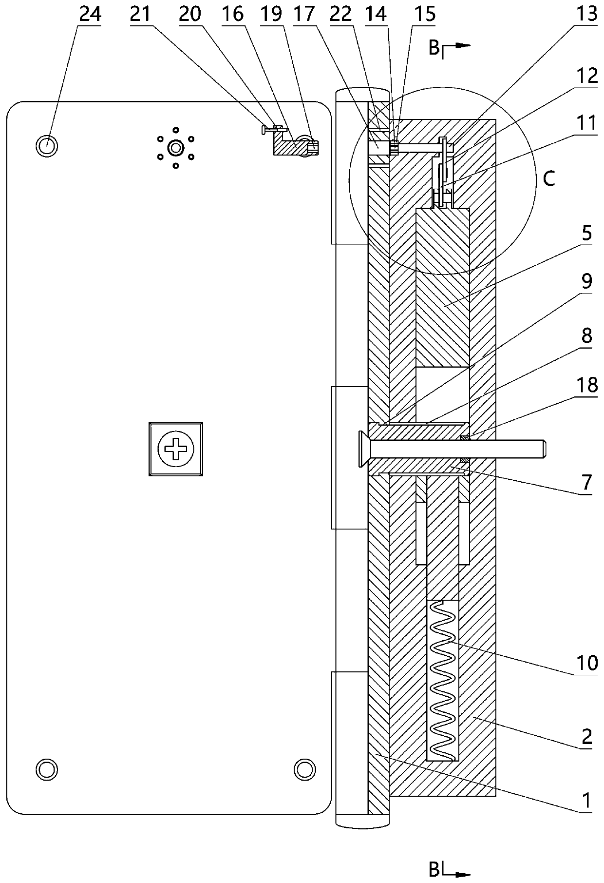 An anti-disassembly hinge and a method for preventing disassembly of the hinge