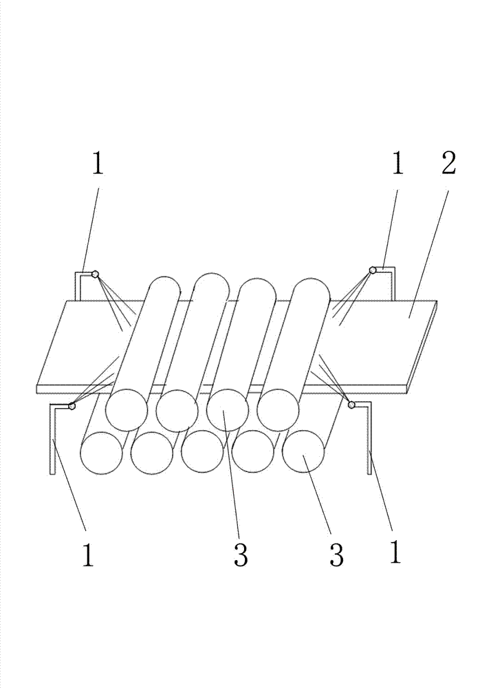 Straightening process with external cold water for working rolls of straightening machine