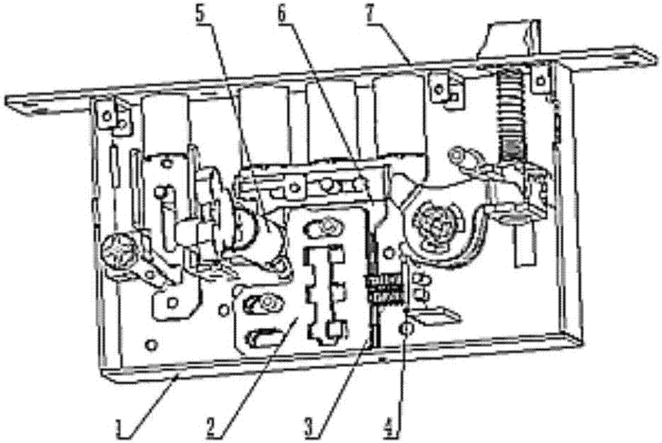 Transmission mechanism of mortise-blade lock