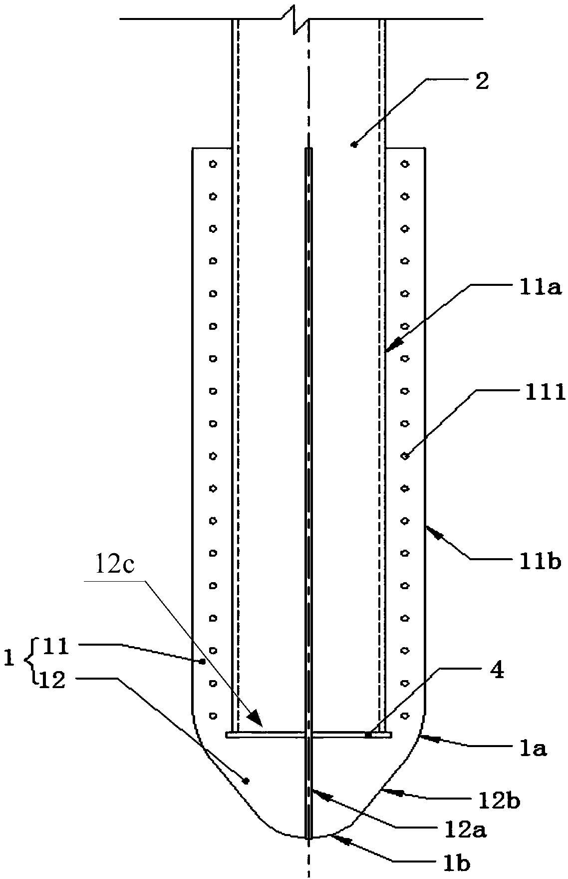 Post-inserted steel column guide device