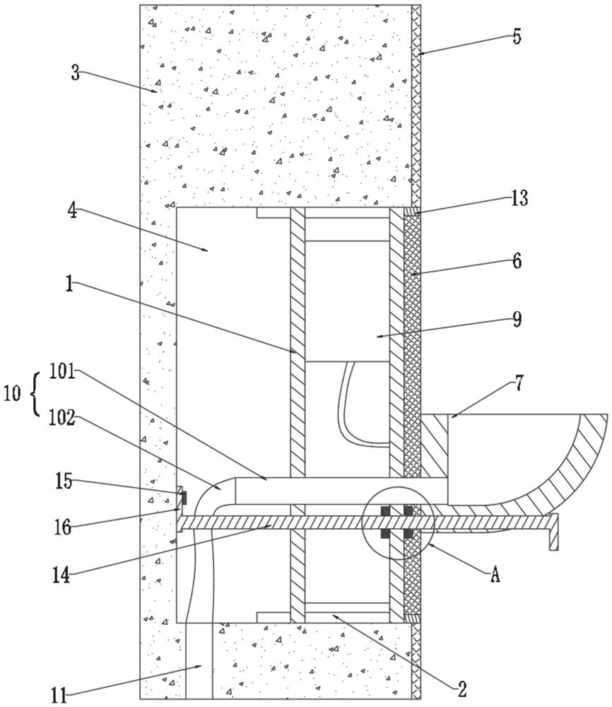 Wall-mounted closestool design structure convenient to overhaul