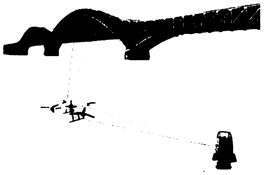 Method for measuring vertical dynamic disturbance of high-speed railway bridge based on unmanned aerial vehicle