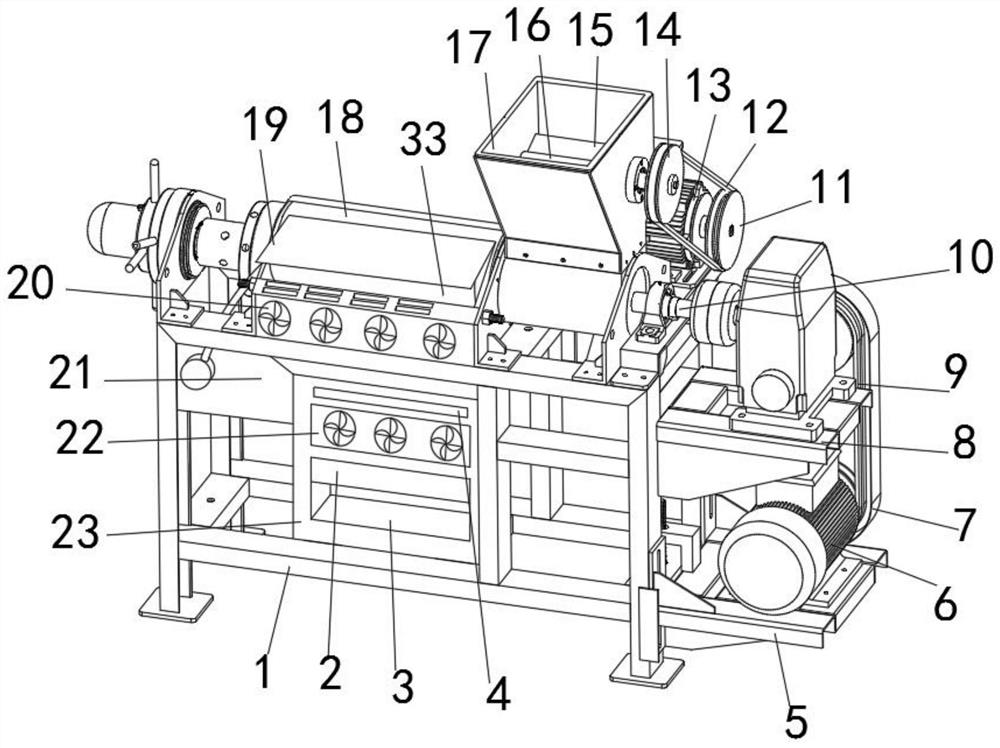 A rice polishing device capable of double drying and its working method