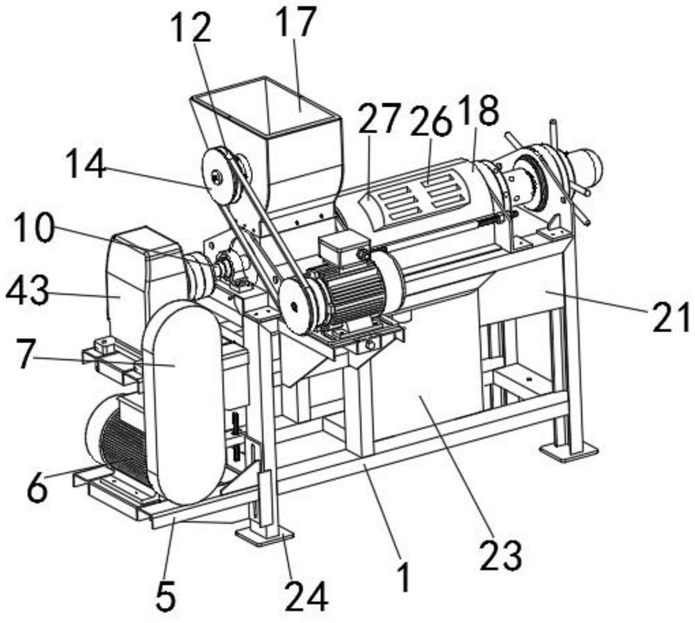 A rice polishing device capable of double drying and its working method