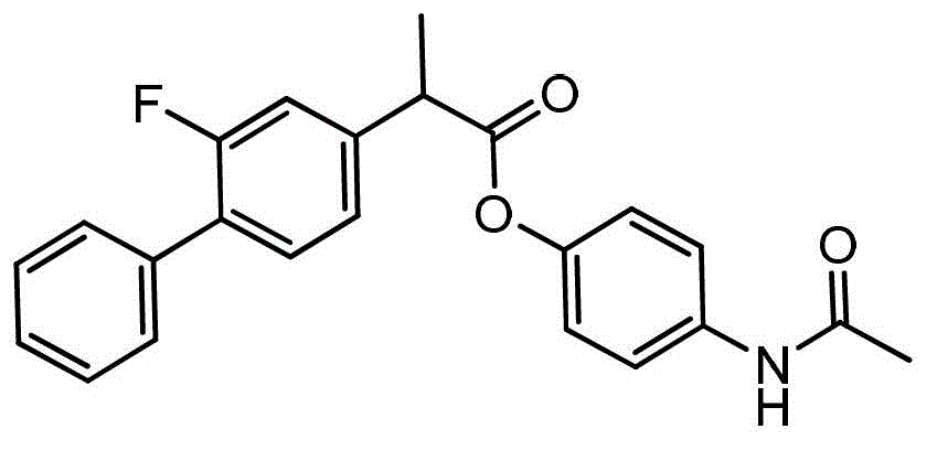 Flurbiprofen acetaminophen ester solid dispersion and preparation method thereof