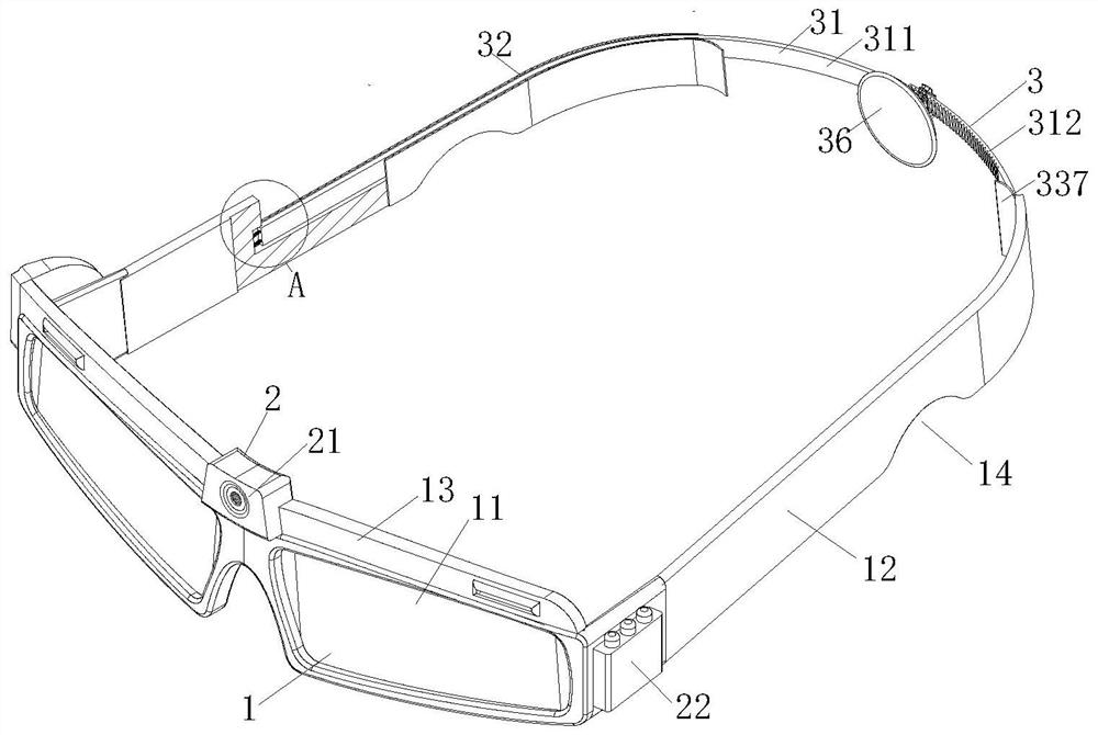 Pair of intelligent interconnected picture transmission glasses