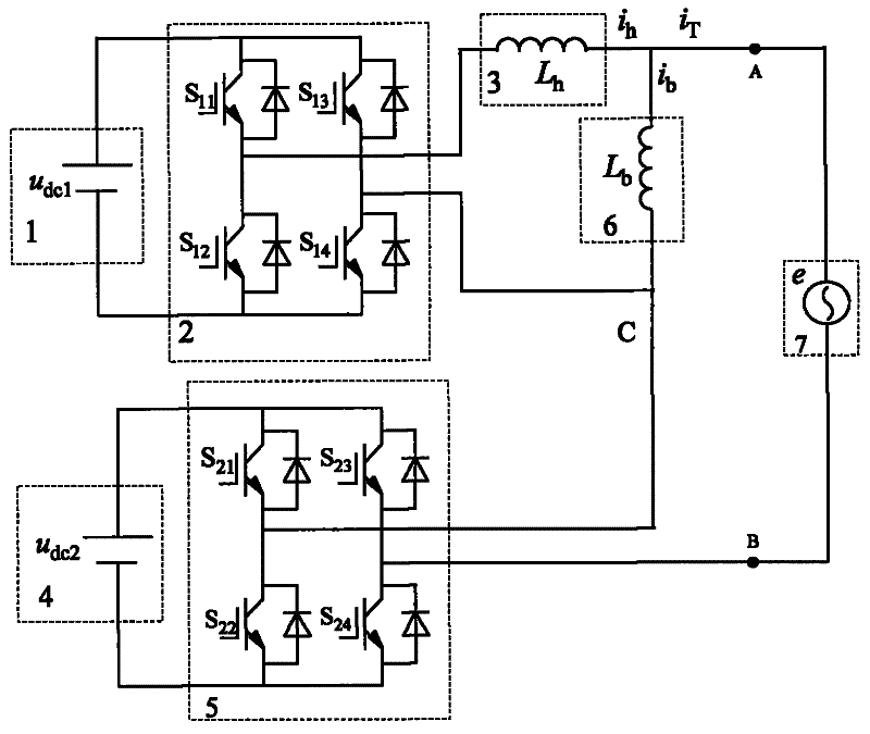 Main circuit of controllable current disturbing source
