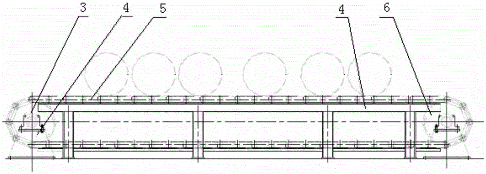 Conveying device for transporting cast tubes