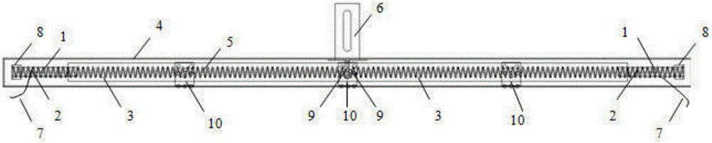 Spring type fiber grating dislocation meter