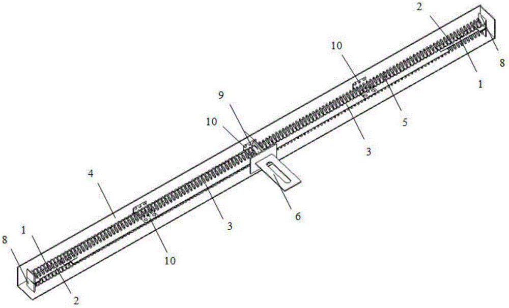 Spring type fiber grating dislocation meter