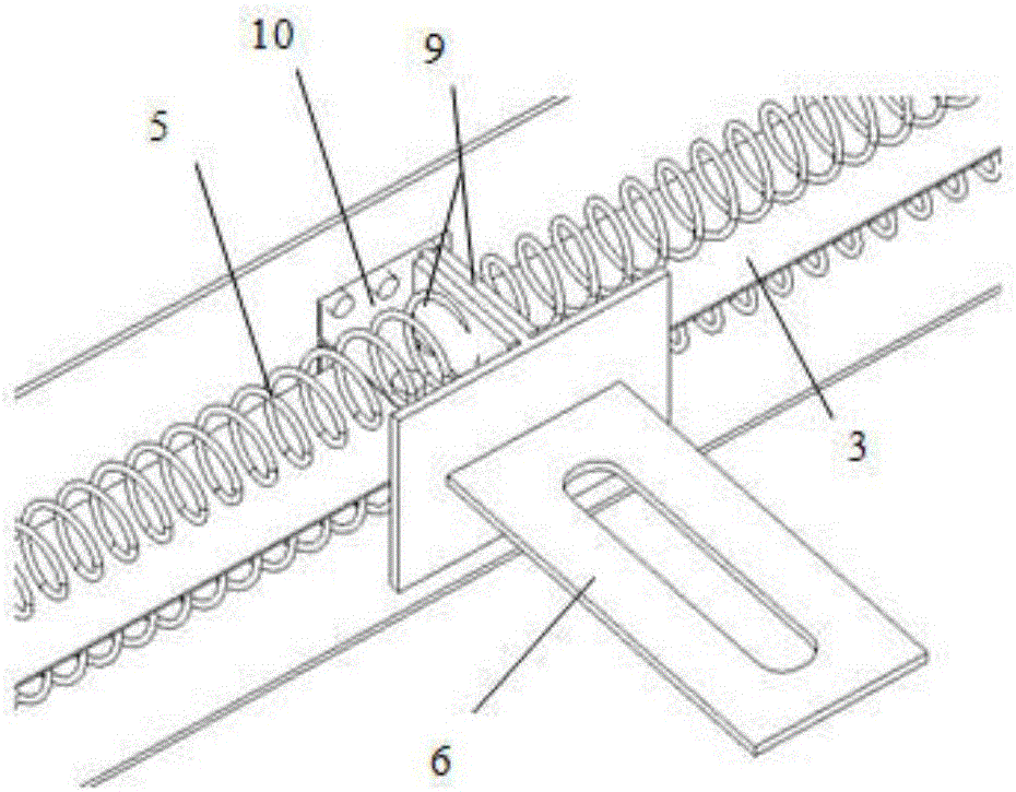 Spring type fiber grating dislocation meter