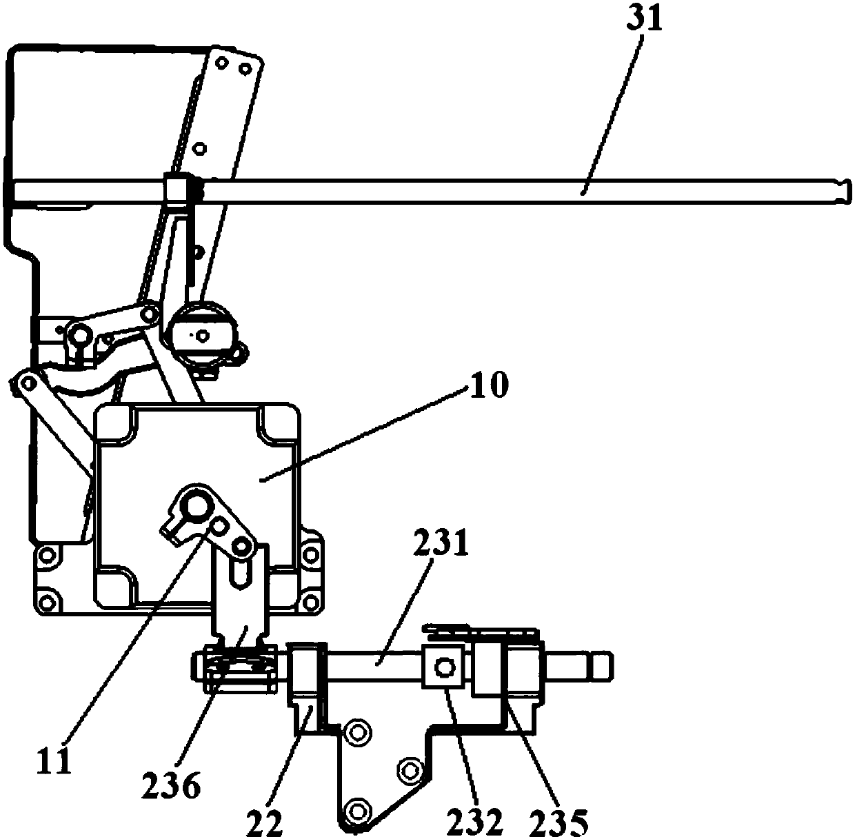 Sewing drive structure and sewing machine provided with same