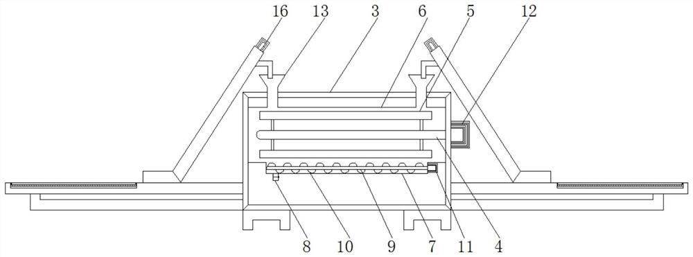 Colored cast film ingredient equal-ratio mixing device for cast film production and processing