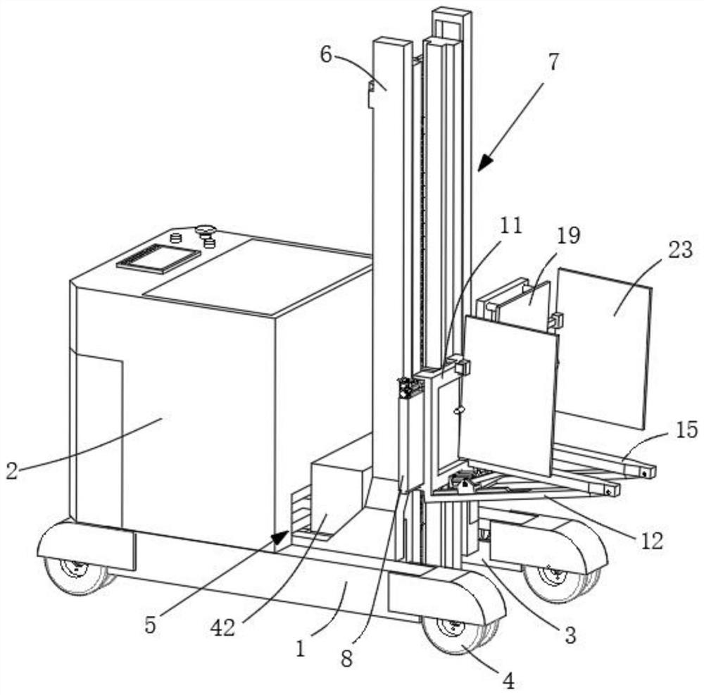 Moving and carrying device for aligning and arranging paper stacks