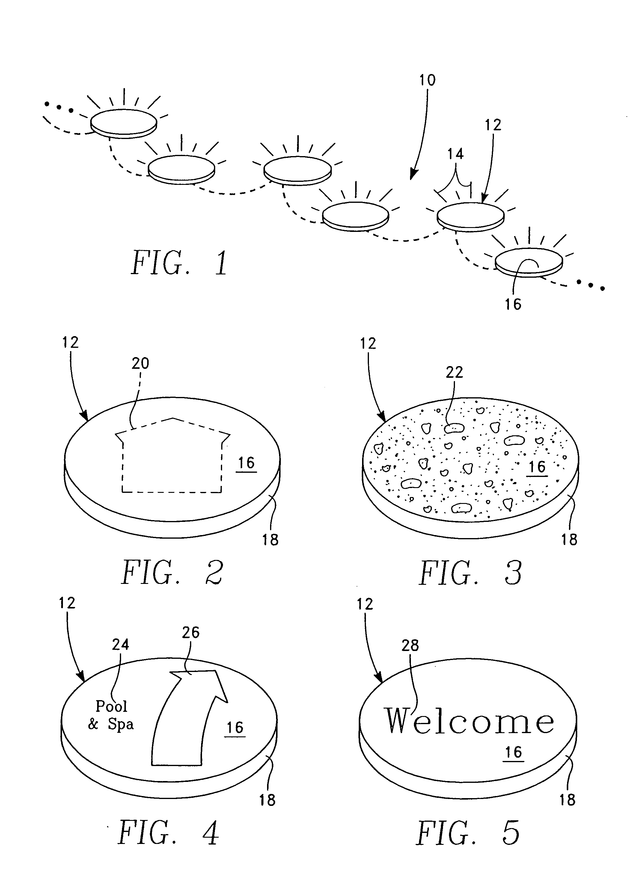Weather-resistant illuminated ornamental stepping stones and method of manufacture thereof
