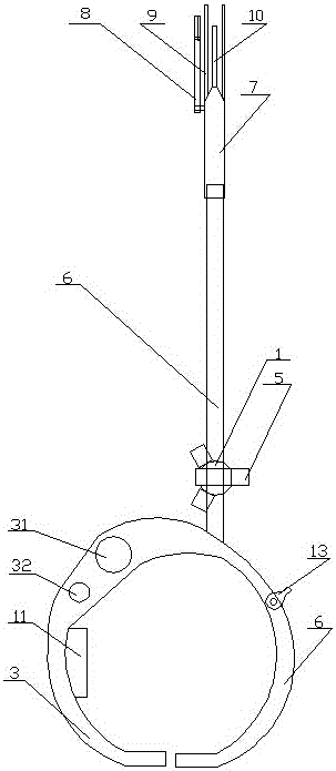 Hot-line work removing device for branches
