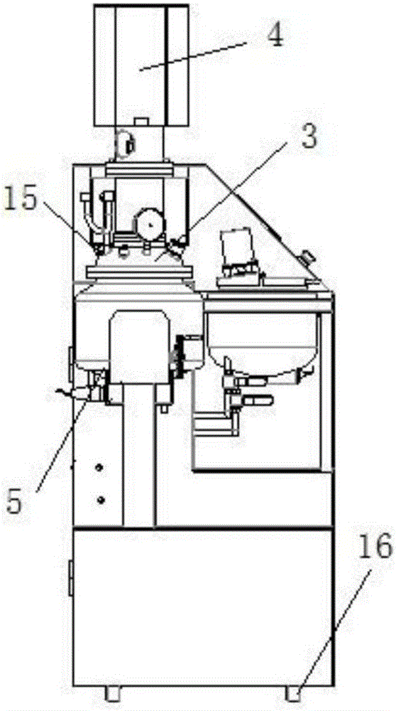 Laboratory-type vacuum homogenizing and emulsifying machine