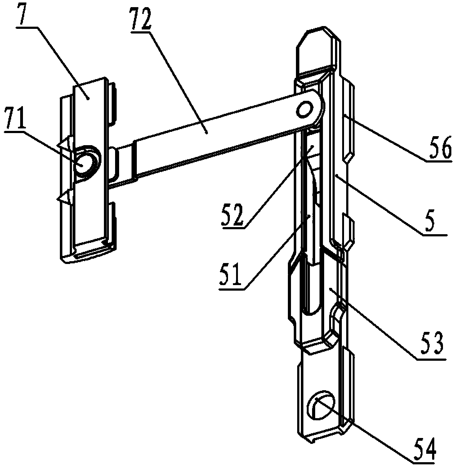 Casement window hardware device with limiting and security-protection functions, and window body