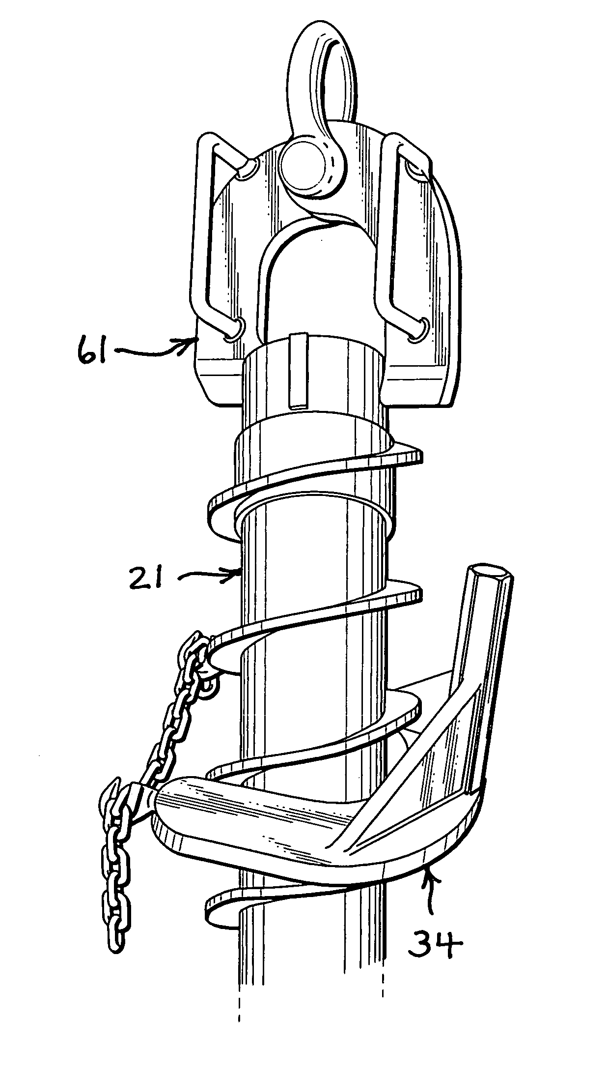 Accessories and method for hollow stem auger retraction