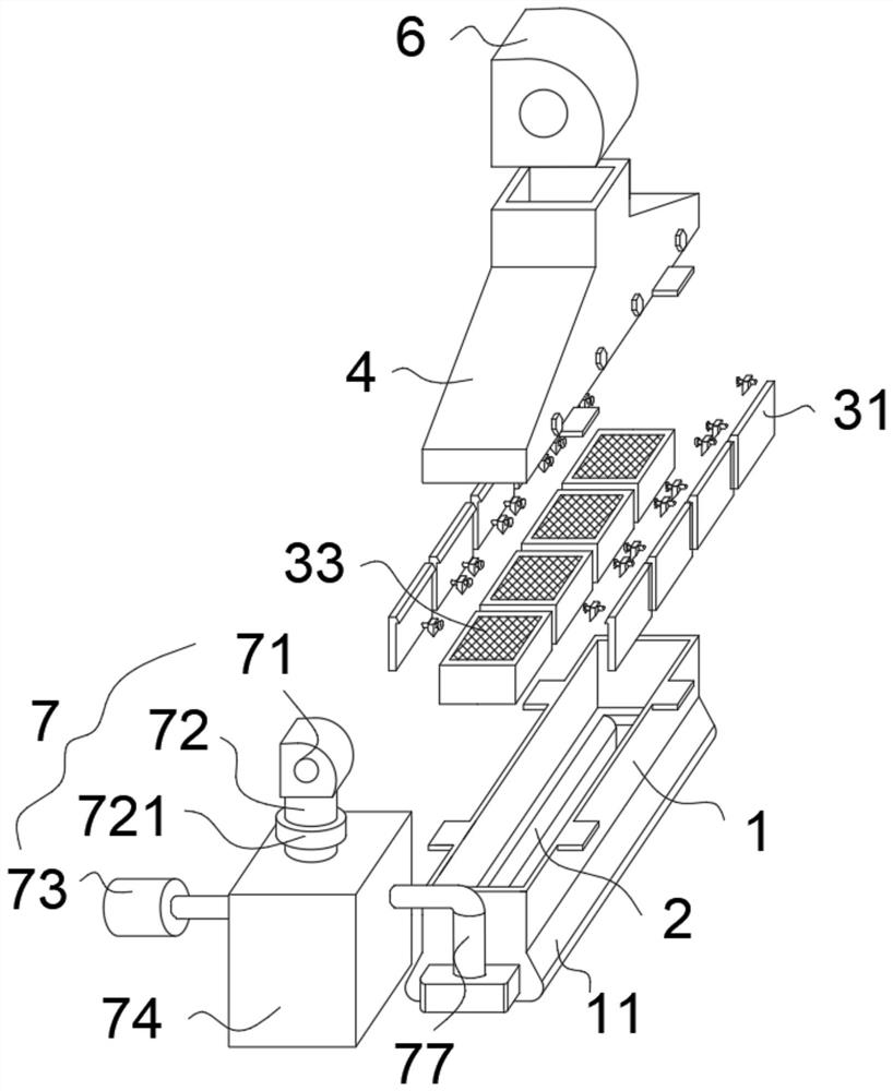 A dust removal device for liquid crystal module display screen during processing