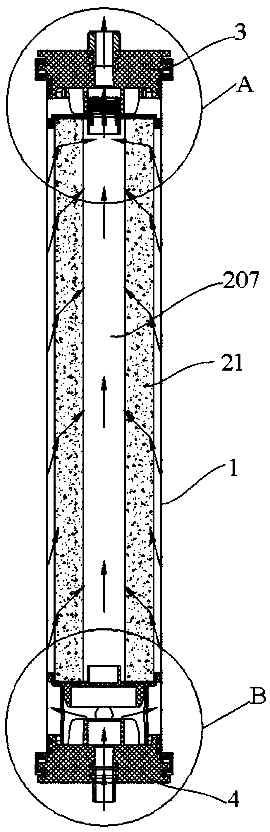 Carbon rod filter assembly