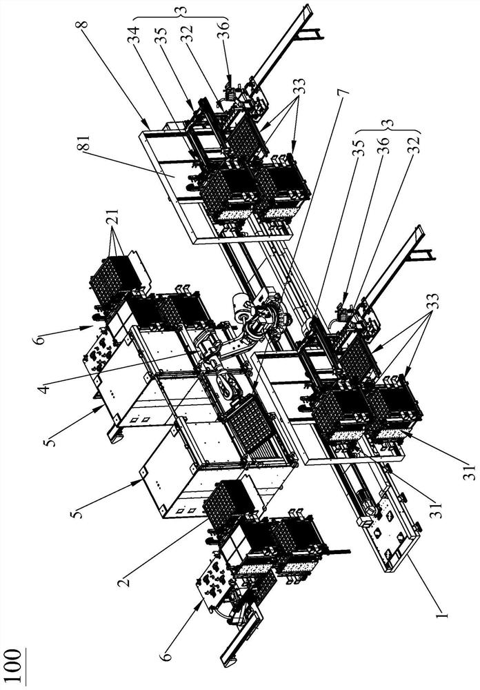 Full-automatic lying type baking line