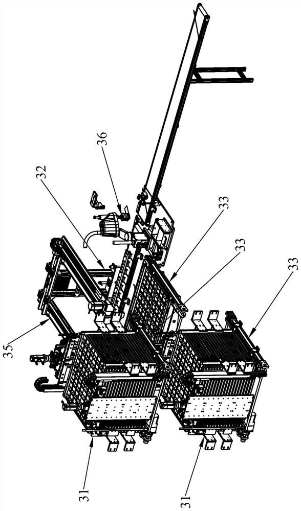 Full-automatic lying type baking line