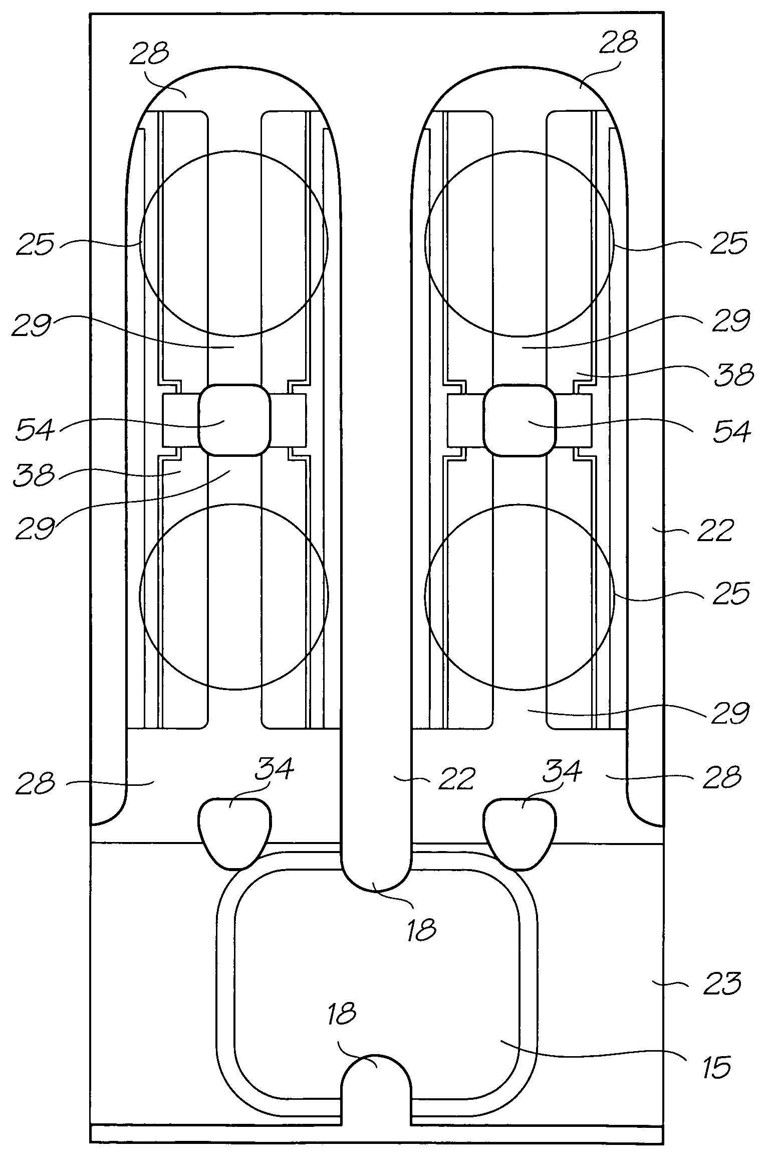 Inkjet printhead with multi-nozzle chambers