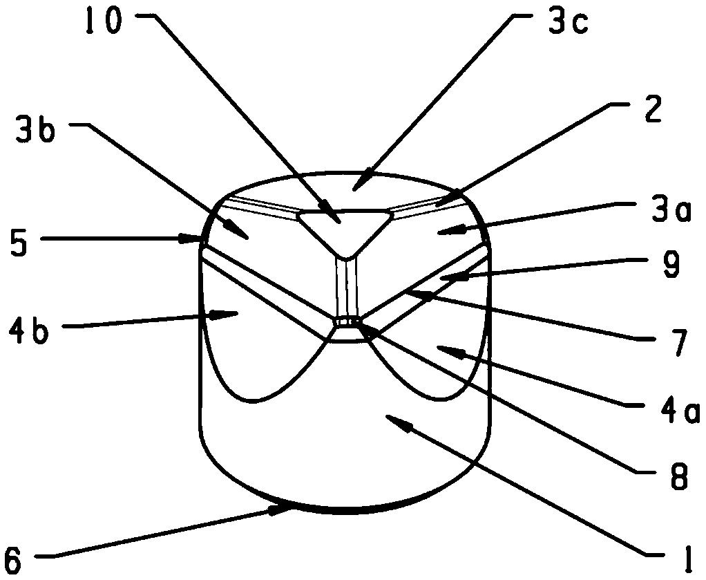 Sharp ridge type cutting teeth