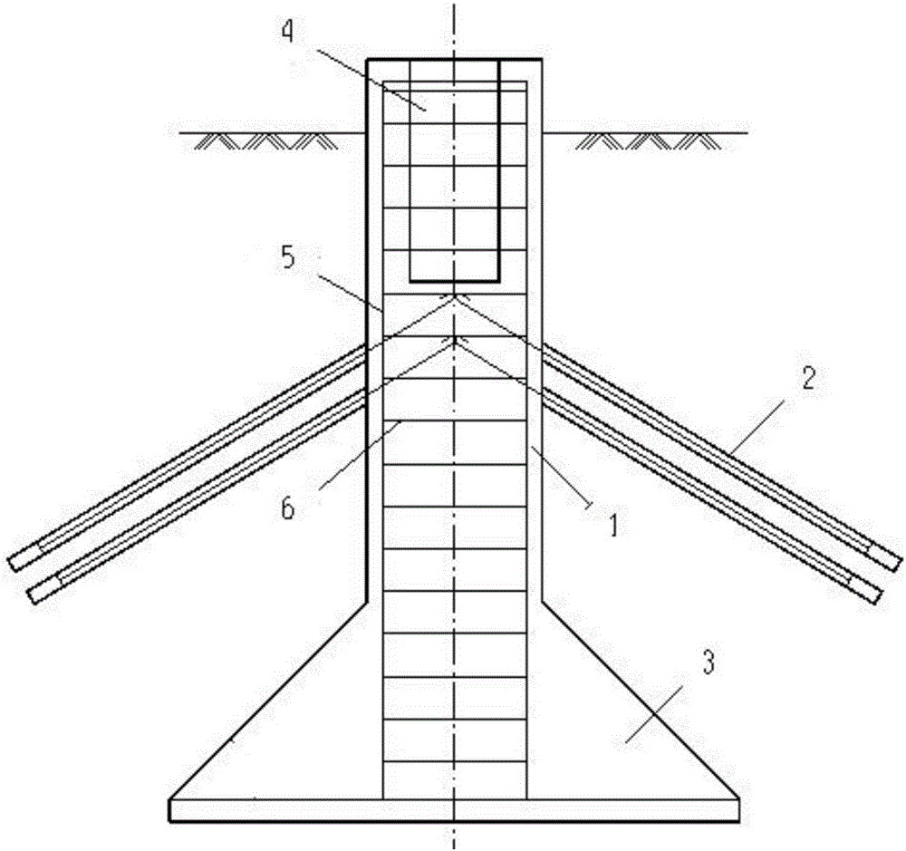 Mountainous area small-load sleeve type foundation structure