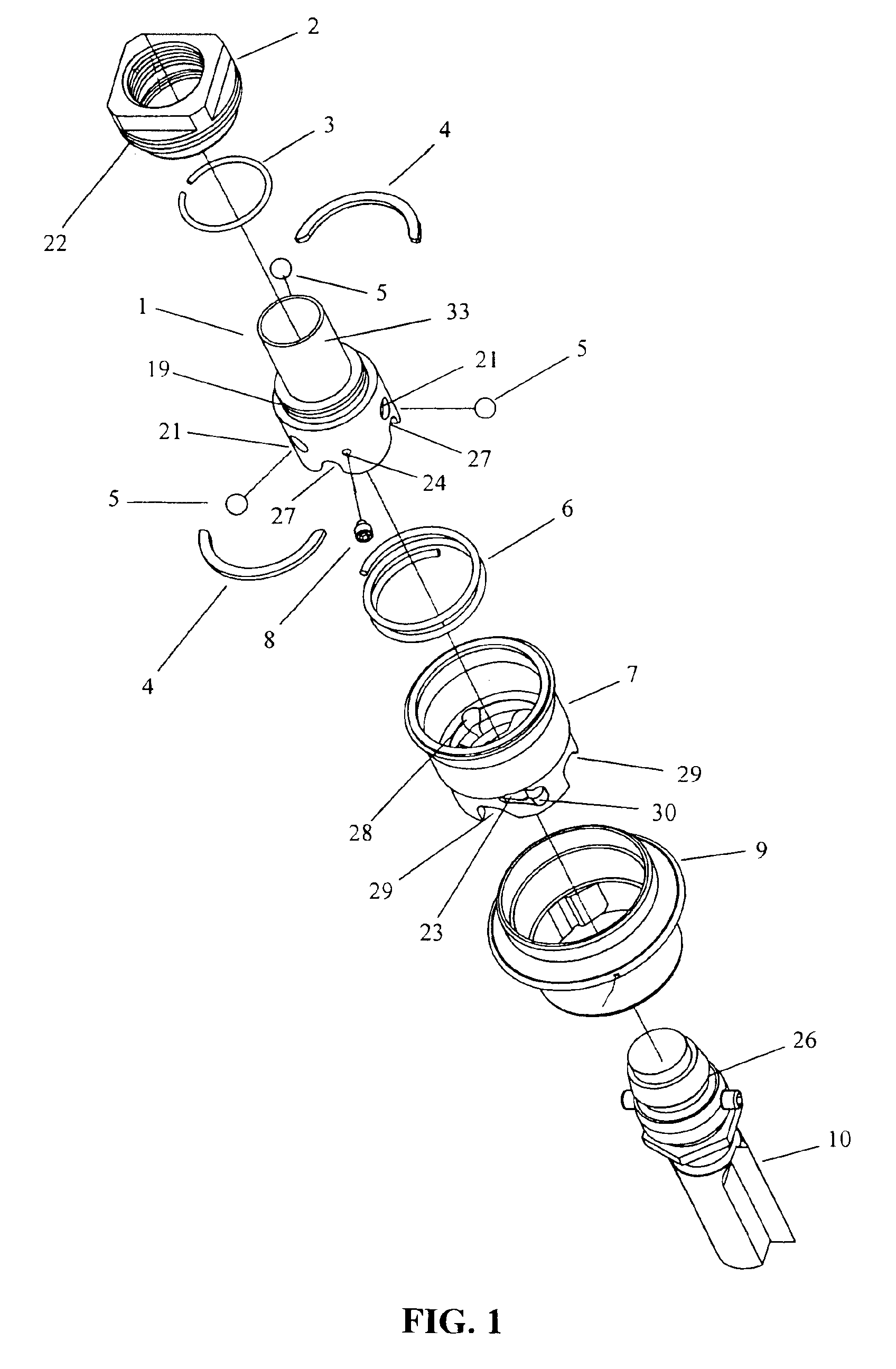 Quick change adaptor for rotary machines