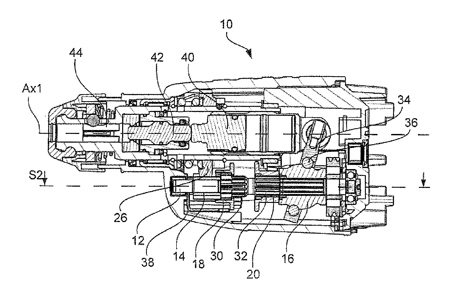 Electrical tool with gear switching