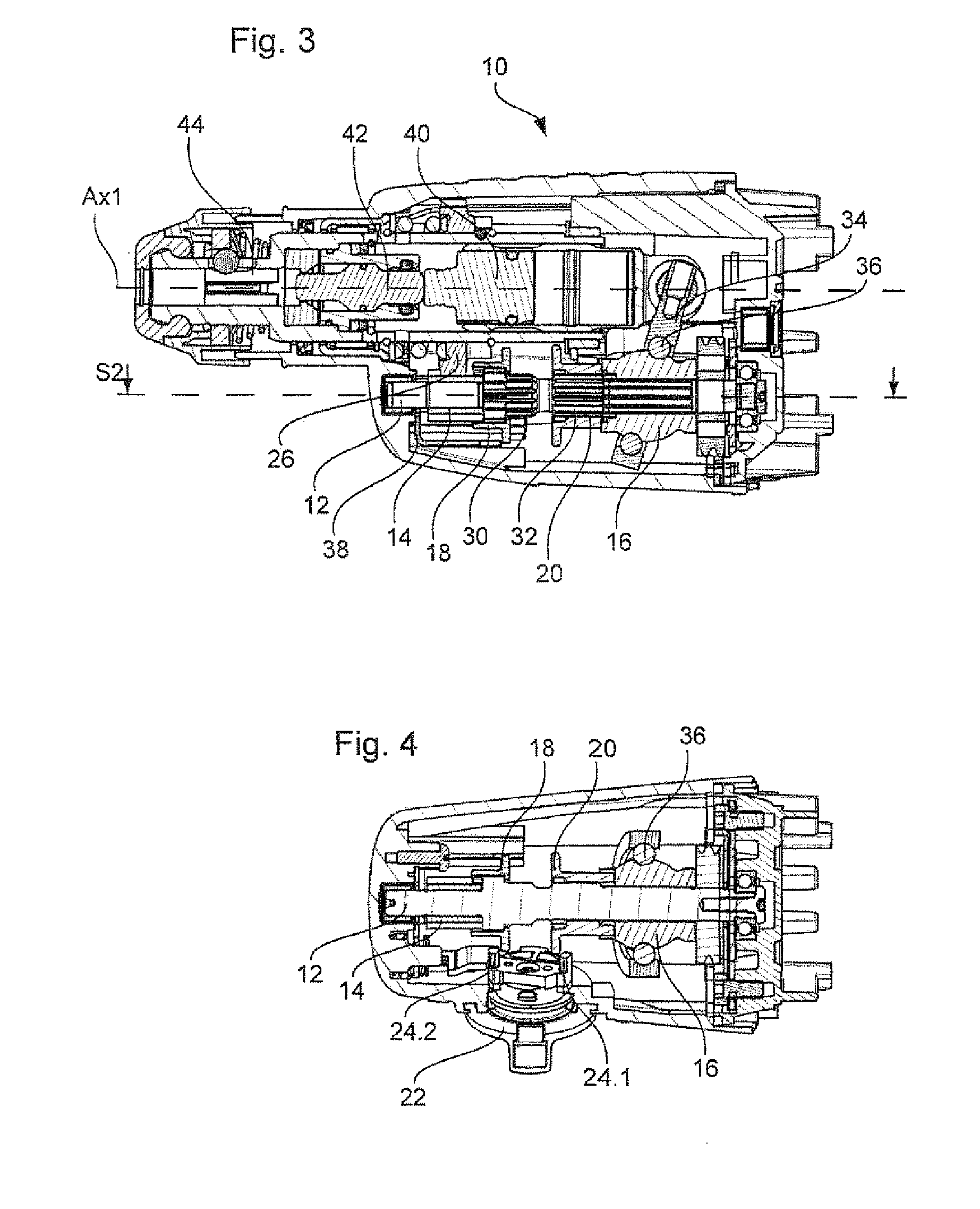 Electrical tool with gear switching