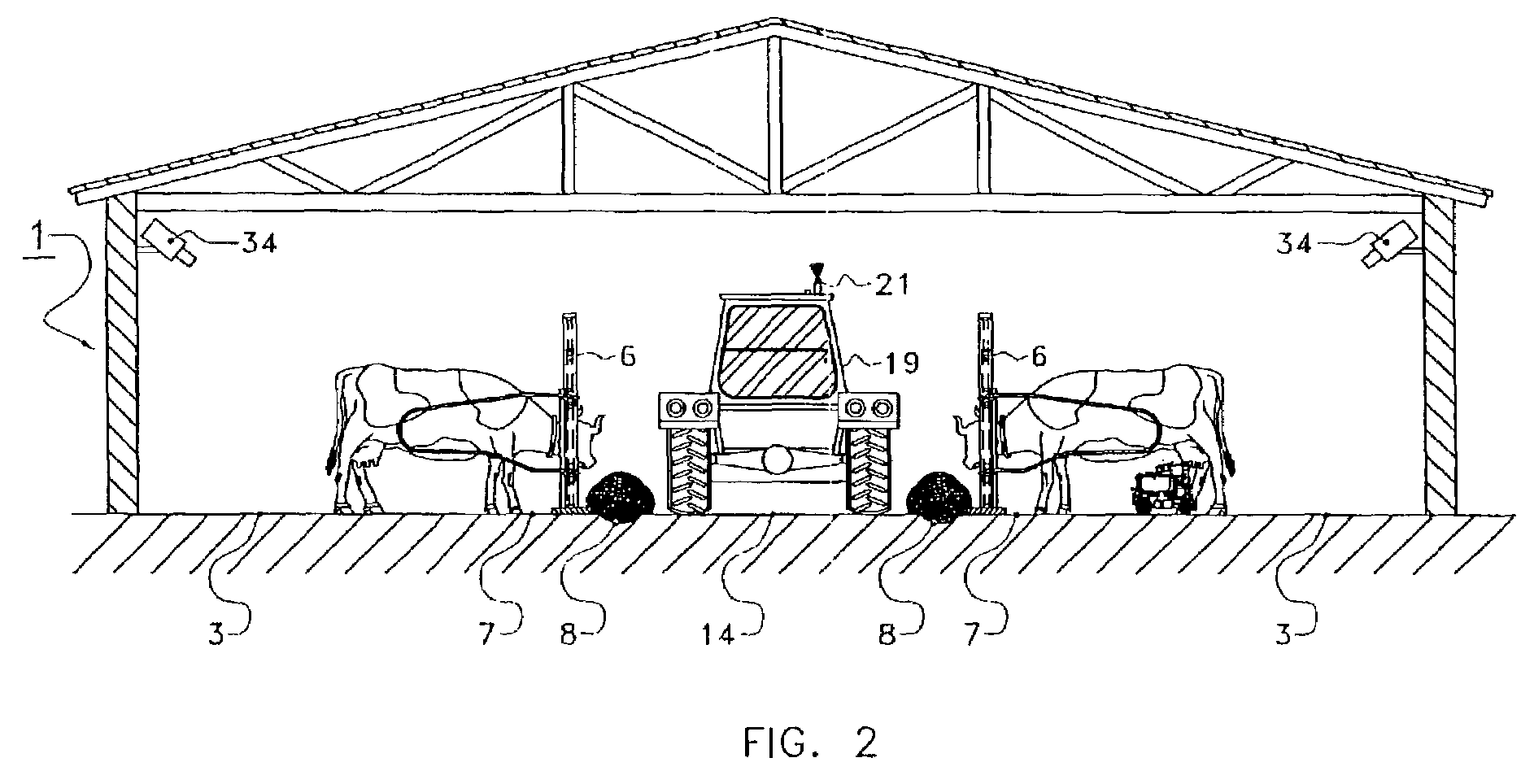 Assembly for feeding and milking animals, and a method of feeding and milking animals