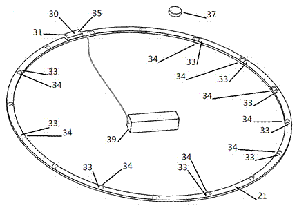 Lighting ring for bicycle wheels, synchronous lighting system and control method