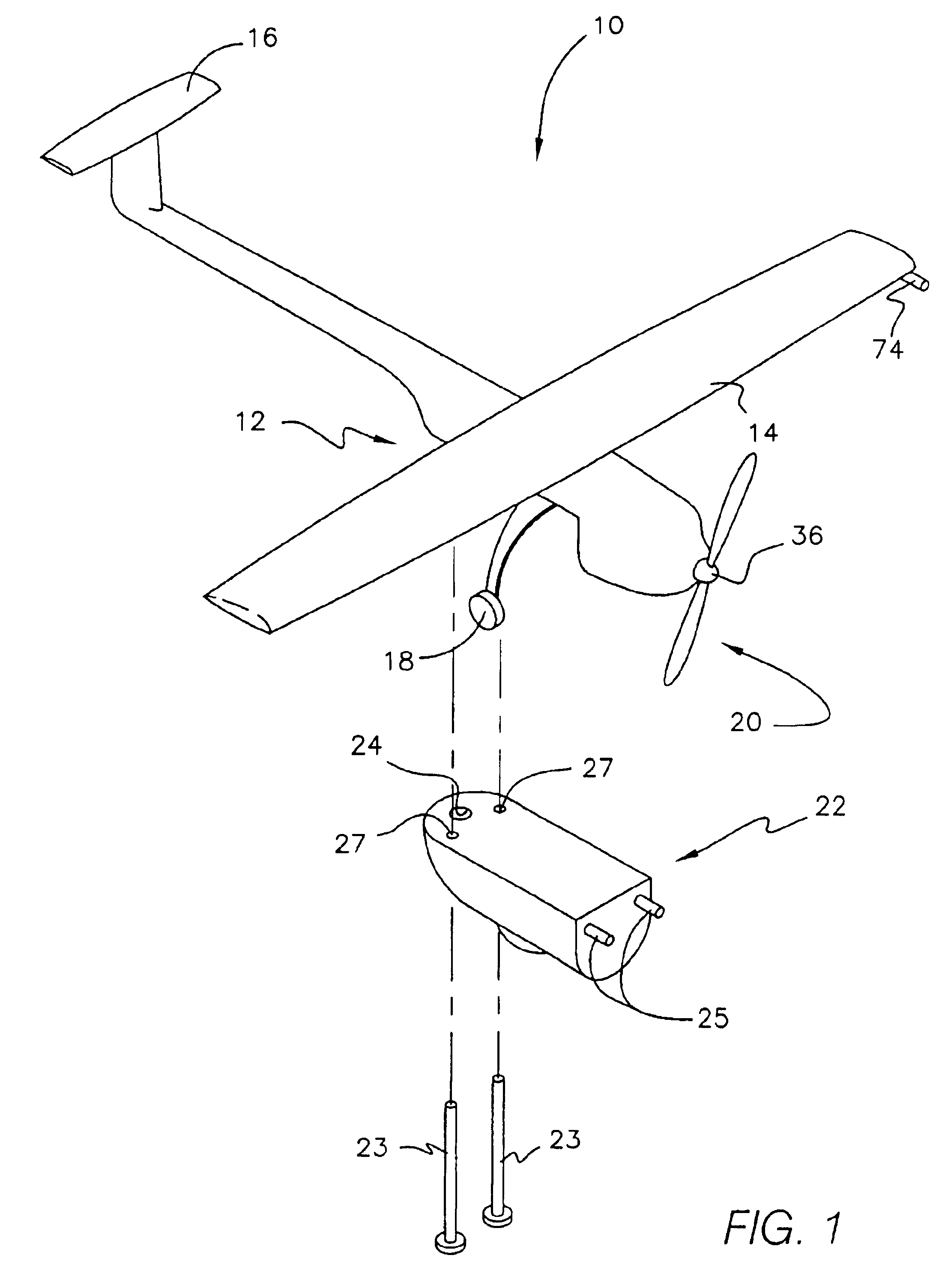Miniature, unmanned aircraft with interchangeable data module