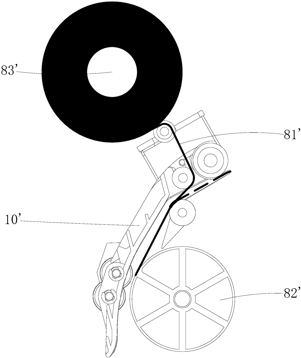 Bank note winding tape tensioning mechanism and paper currency storage device