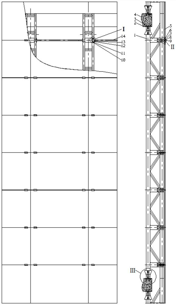 Steel truss structure transverse glass rib system curtain wall and construction method thereof
