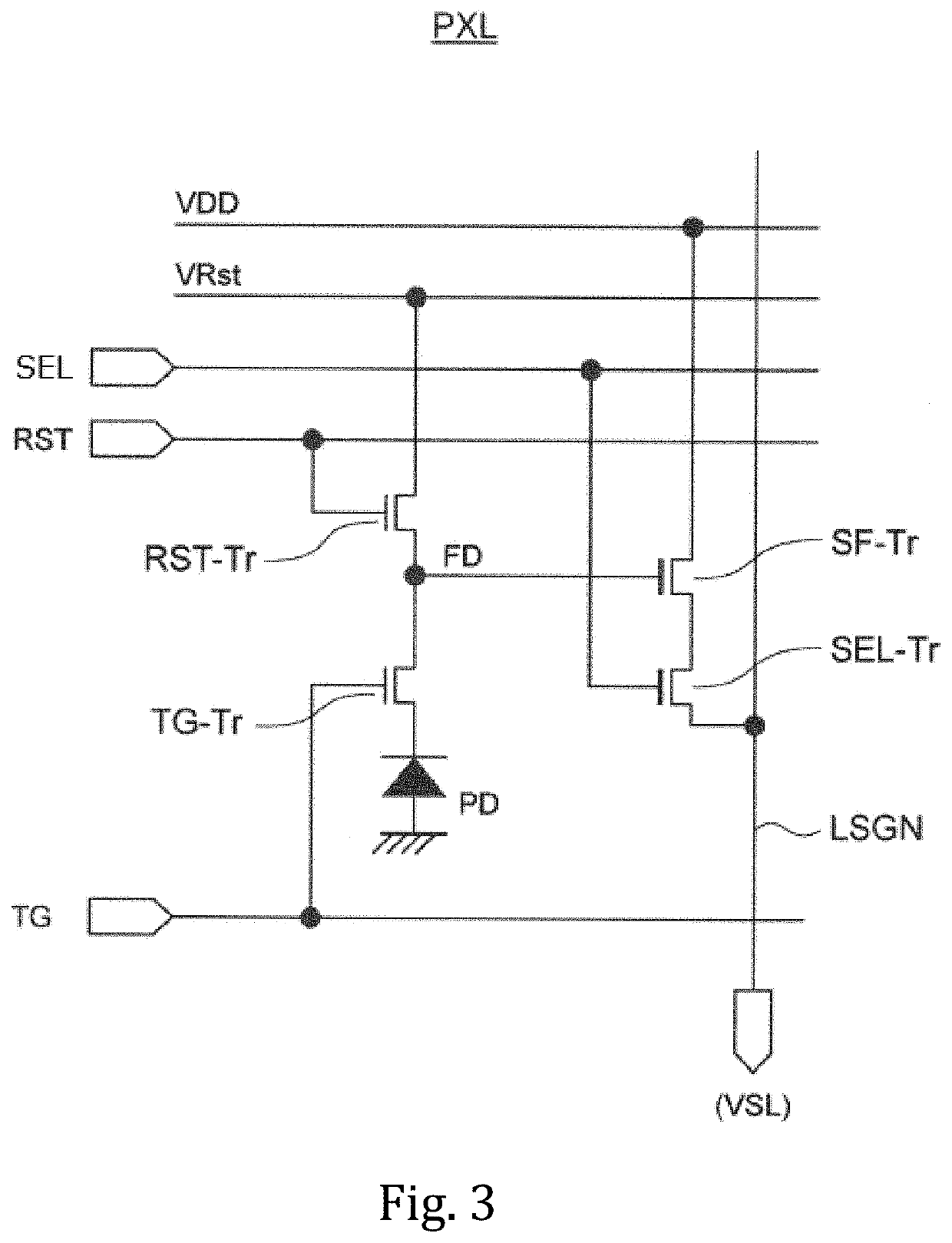 Solid-state imaging device, method for driving solid-state imaging device, and electronic apparatus