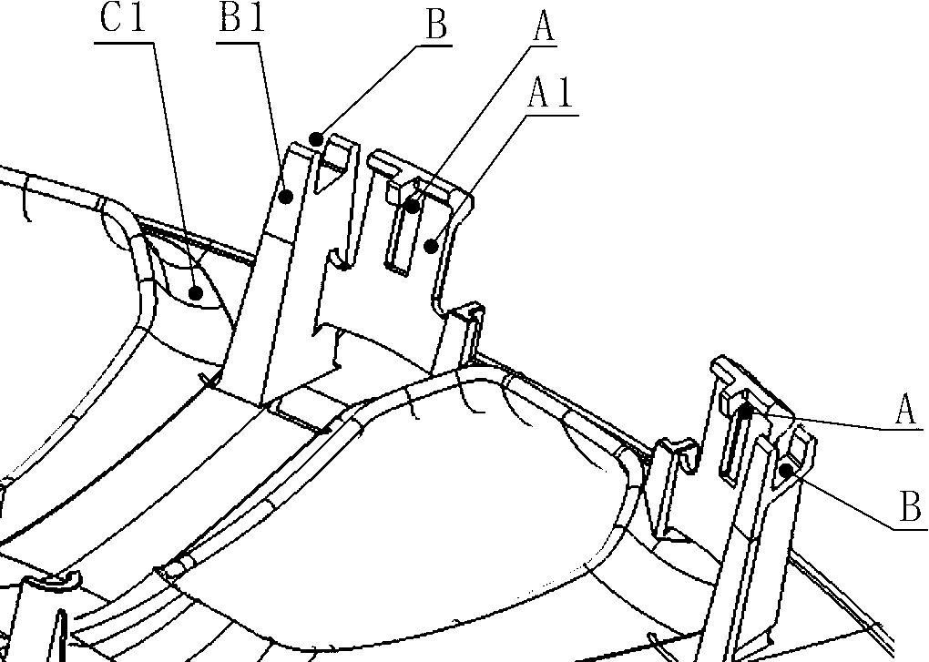 Usage method of special tool for assembling steel wire process of automobile wheel cover body