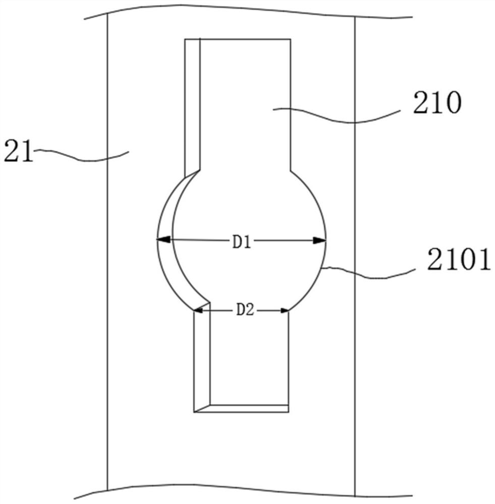 A distribution wire take-up device