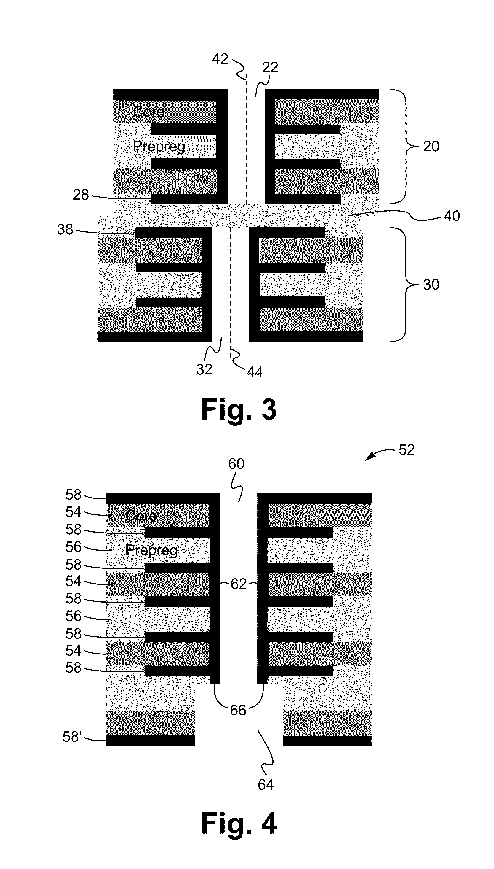 Selective segment via plating process and structure