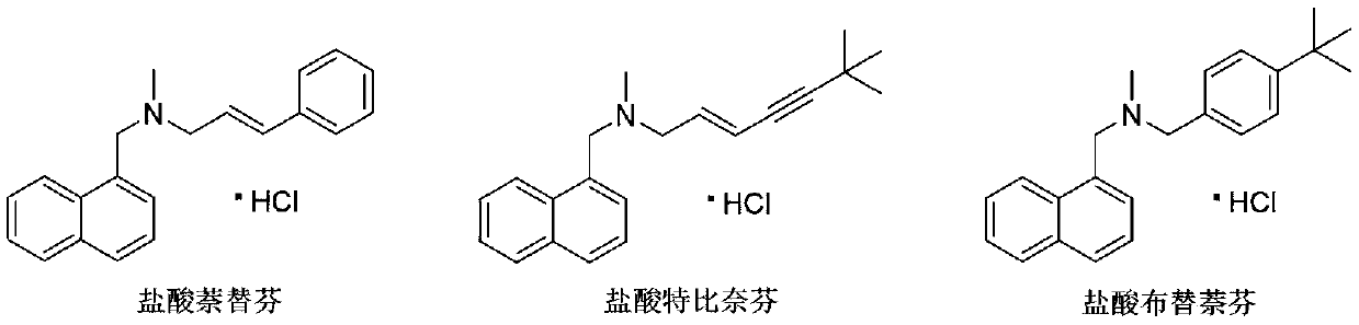 Application of naphthylamine antifungal drug in prevention and treatment of agricultural diseases