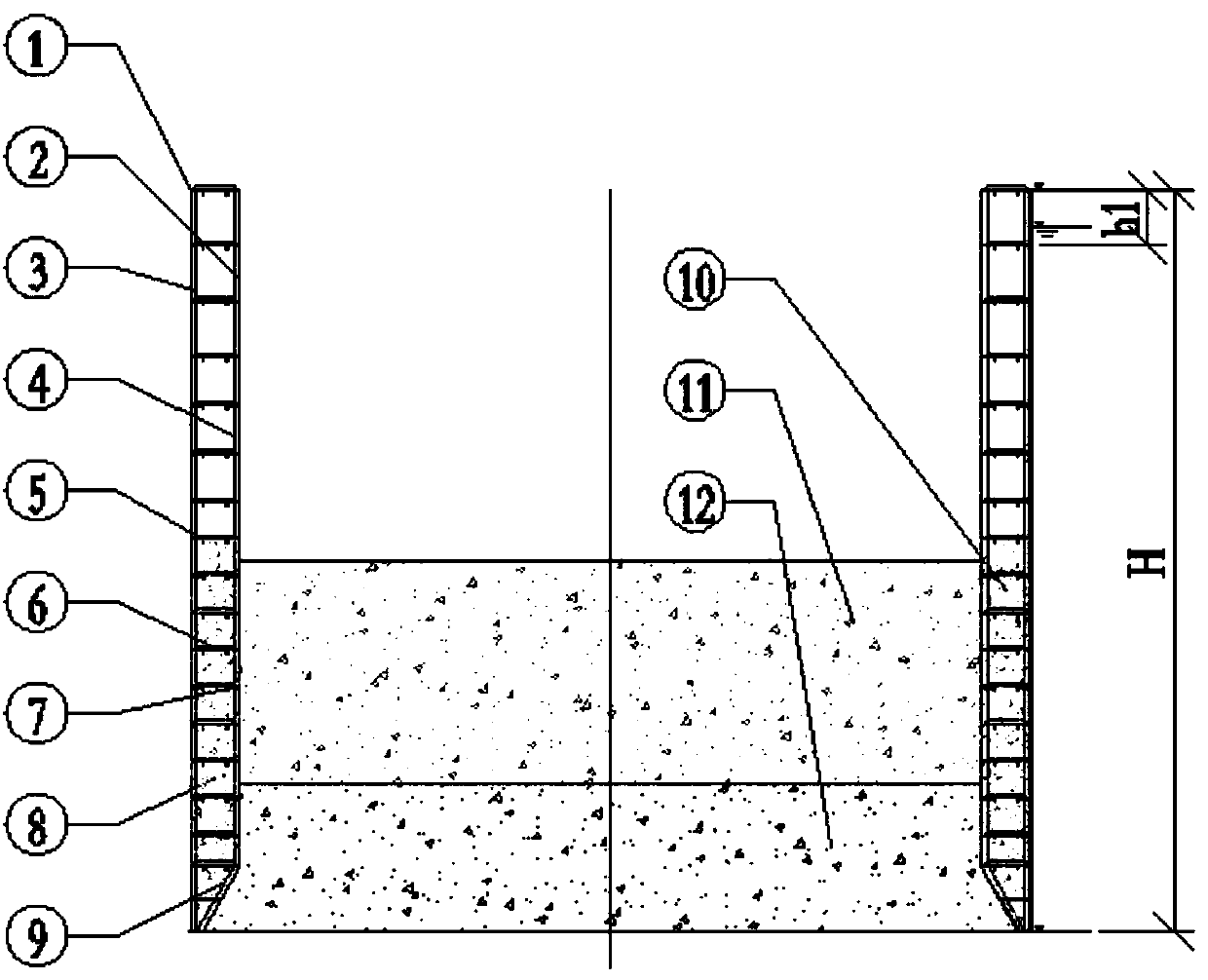 Parametrization design method for round double-wall steel cofferdam