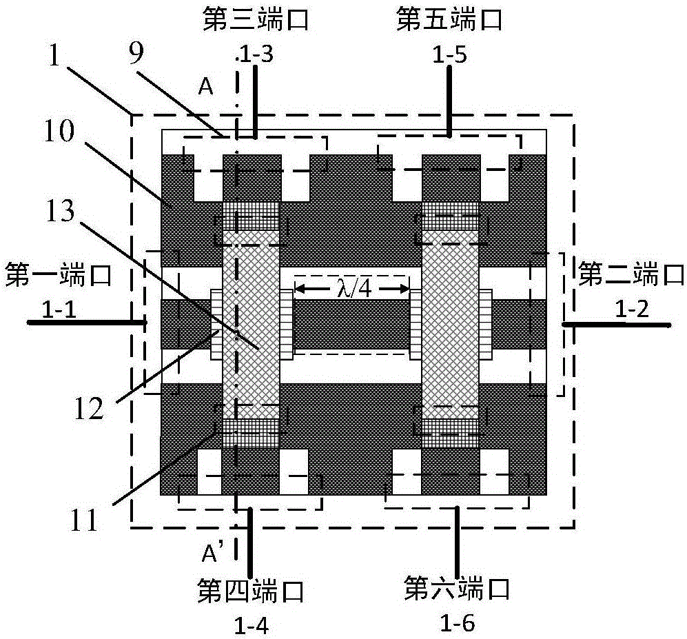 Clamped beam T-shaped junction direct heating type microwave signal detector