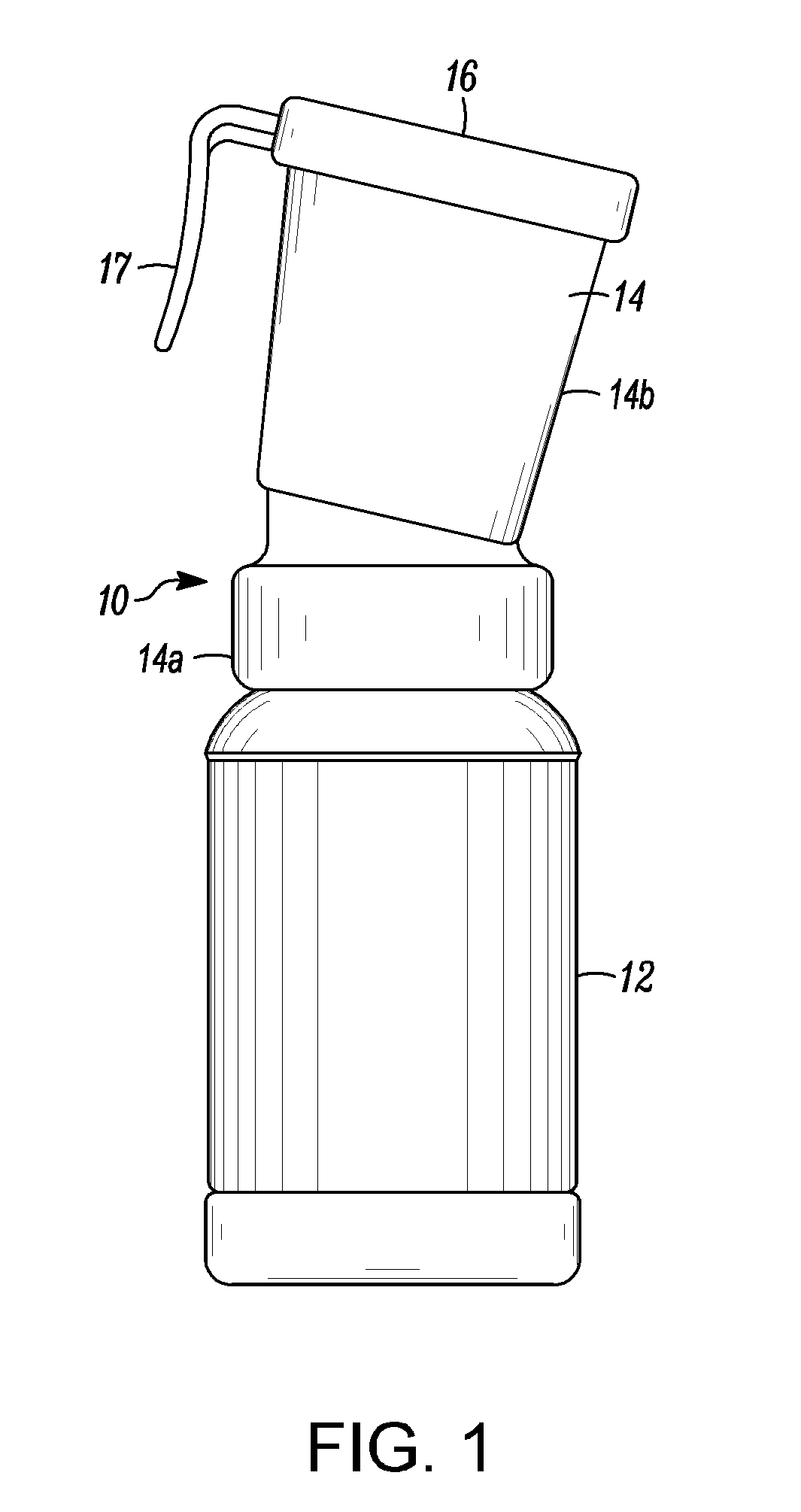 Teat application device with cup portion having limited circumferential extension
