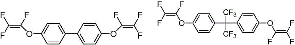 Preparation and application of trifluorovinyl-ether-containing cyclosiloxane capable of direct heat curing