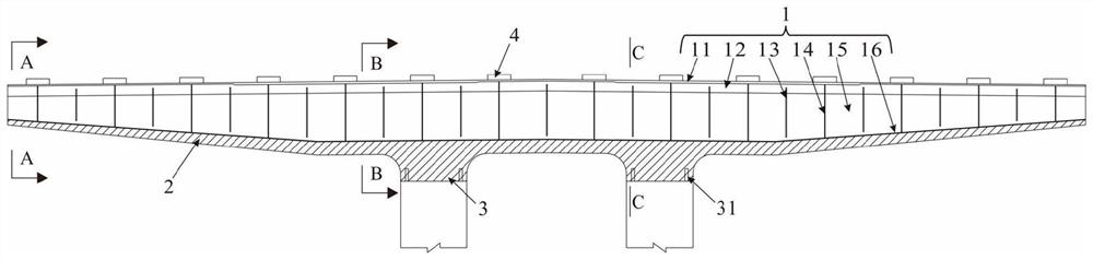 Steel beam-ultra-high performance concrete slab combined bent cap and construction method thereof