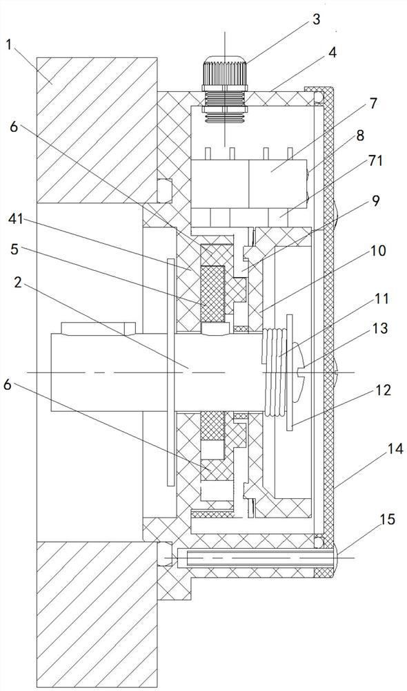 Built-in limit device for adjustable angle range of slewing bearing and its application