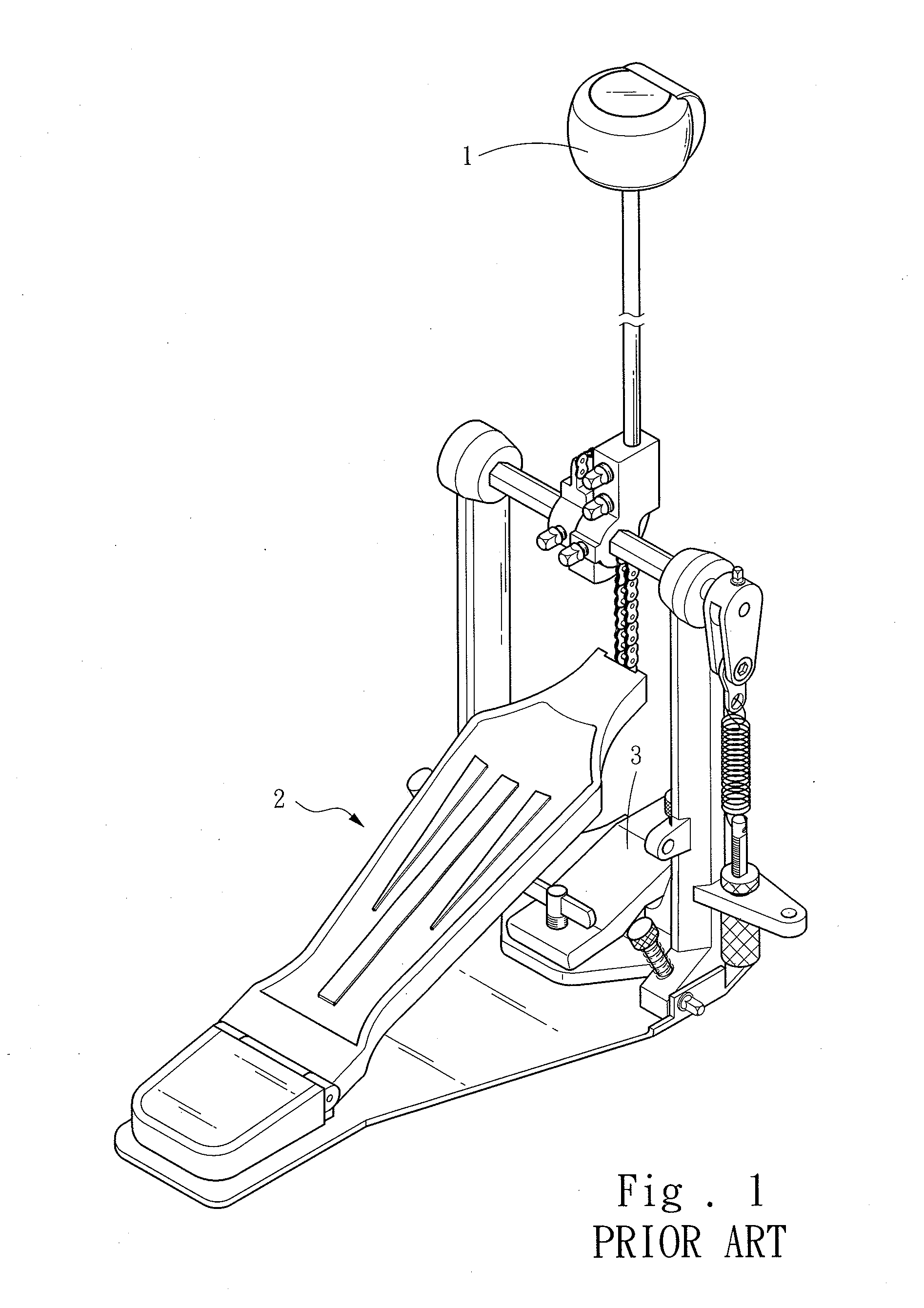 Pedal beating apparatus for musical instruments